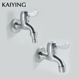 Bathroom Sink Faucets KAIYING 304 Stainless Steel Washing Machine Faucet Bibcocks Tap For Outdoor Garden Wall Mount Mop Pool Small Taps