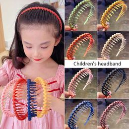 Hair Accessories Hair accessories girls cloth covered hair toothed hair childrens headband solid hair band DIY headband d240513