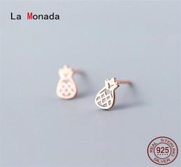 La Monada Pineapple Women Stud Earrings Korean 925 Sterling Silver Earrings For Jewelry Fruit Women039s Stylish294w8026132