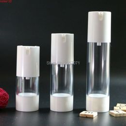 30ml 50ml White Transparent Plastic Airless Vacuum Pump Travel Bottles Empty Cosmetic Containers Packaging for women 10pcs/lotgoods Vbx Wxrs