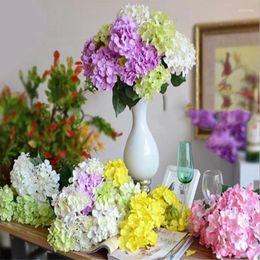 Decorative Flowers Arrival 1pcs 6 Heads Rural Style Artifical Silk Flower Hydrangea Wedding Simation 7 Colour