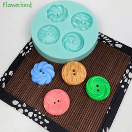 Baking Moulds Four-hole Button Decoration Fondant Cake Mould Chocolate Candle Plaster Silicone