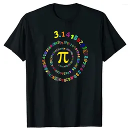 Men's T Shirts Funny Pi Day Shirt Spiral Math Tee For 3.14 T-Shirt Top T-Shirts Customised Cotton Tops Simple Style Men