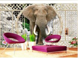Wallpapers 3d Mural Designs Chinese Classical Elephant Custom Po Wallpaper Stereoscopic Home Decoration