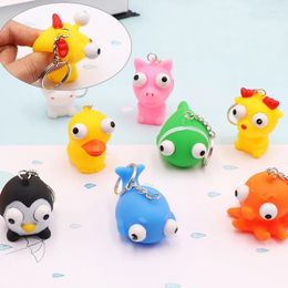 Party Favour 5Pcs Cute Cartoon Vent Squeeze Popeyed Treat Kids Birthday Favours Baby Shower Guest Gifts Finger Game Pinata Keychain Toys