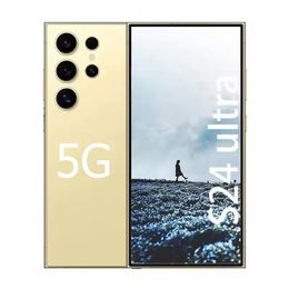 S24 Ultra 6.8 인치 5G 휴대 전화 잠금 해제 128GB 스마트 폰 글로벌 터치 스크린 영어 1TB 512GB 풀 스크린 지문 안드로이드 얼굴 인식 13MP 카메라 GPS