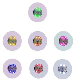 Mats Pads 5PCS Mini Glow LED Bottle Light Stickers Waterproof Luminescent Coasters Festival Night Club Bar Party Decoration1328651