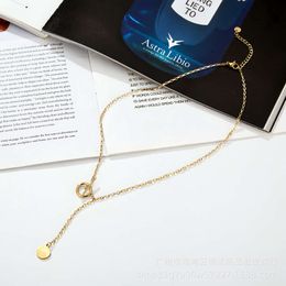 S925 Silver tiffanyjewelry heart Pendants Korean Minority Design Simple Same Ot Buckle Necklace Net Red Ins Cold Wind Light Luxury Neck Chain Titanium Steel Necklac