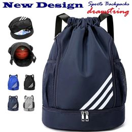 Storage Bags 2024 Design Sports Backpacks Soccer Drawstring Bag Draw String Back Gym Backpack Muti Pockets For Travel Hiking