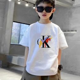 2024 Fashion Luxury Brand TShirt Kids Casual Streetwear Baby Boys Clothes Anime Girls Tops Children Tees Free 240510