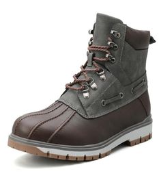 Boots Men Classic With Waterproof Rubber Sole Rain Lace Up Ankle Shoes Winter Leather9879360