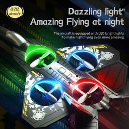 RC Plane 24G Six Axis Gyroscope System Remote Control Led Rollover 360° HoverRollCircle EPP FOURMOTOR Drone Toys Gifts 240511