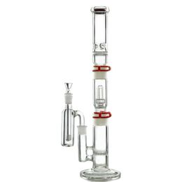 19Inch Big Bong 3 Chambers Water Pipe Dome Showerhead Bee Comb Disc Perc Straight Perc Ice Pinch with Ash Catcher 18mm Female Joint WP522