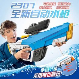 Gun Toys Sand Play Water Fun Electric continuous water gun with self integration and automatic water absorption large capacity water gun for childrens summer t