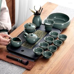 Teaware Sets Chinese Advanced Tea Set Gaiwan Design Rotating Modern Afternoon Japanese Porcelain Porcelana Chinesa Household Goods