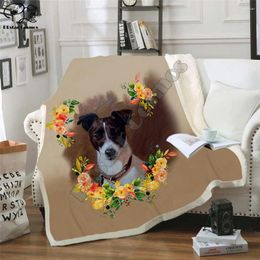 Blankets Plstar Cosmos Pet Dog Flower Puppy Funny Character Blanket 3D Print Sherpa On Bed Home Textiles Dreamlike Style-3