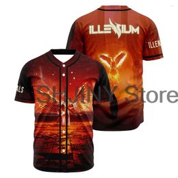 Men's T Shirts Illenium And Illenials Baseball Jersey For EDM Festivals 2024 Short Sleeve Women Men Streetwear Tops