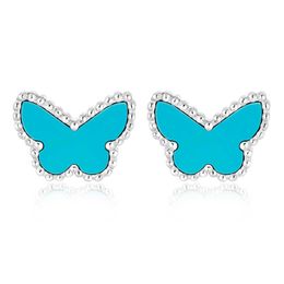 Famous designers design vanlycle delicate earrings for both men and women silver butterfly animal simple with common vanly