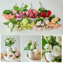 Decorative Flowers 1PC 10 Heads Artificial Fake Carnation Bouquet Silky Home Garden Decor Bridal Holding Flower Mother's Day Gifts