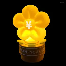 Night Lights Silicone Light Flower Cute Soft Creative Sleep With Timing Bedside For Kids Bedroom