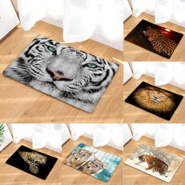 Bath Mats Animal Anti Slip Mat Bathroom Carpet Rug Floor 3D Printed Tiger Lion Leopard Dog Elephant Cow Room Kitchen Toilet Door