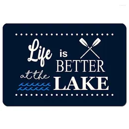 Carpets Doormat Home Decor Funny Life Is Better At The Lake Spring Indoor Outdoor Flannel Welco