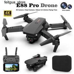Drones Latest 2023 New E88 Pro WIFI FPV Drone Wide Angle HD 4K Camera Height Maintenance RC Foldable Four Helicopter Drone Helicopter Toy e88pro S24513