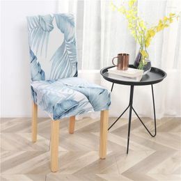 Chair Covers 1Pcs Spandex Cover Stretch Elastic Floral Printing Seat For Dinning Room Banquet Kitchen Wedding Removable