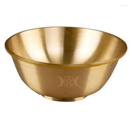 Decorative Figurines Copper Bowl Mini Offering Bowls Buddhist For Yoga Meditation Altar Supplies Incense Burner Smudging