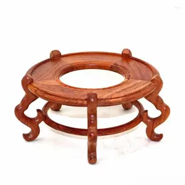 Decorative Plates Redwood Circle Fishtank Bonsai Pedestal Display Stand Shelf Home Decoration