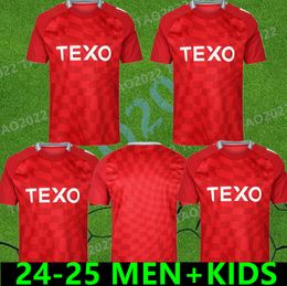2024 2025 Aberdeen Soccer Jerseys kit 24 25 BARRON McGRATH CLARKSON JENSEN MacKENZIE DEVLIN DUK Home Football Shirts Man kids kit