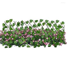 Decorative Flowers Artificial Ivy Screen Faux Vines Leaves Hedge Privacy Cover Panel Outdoor Greenery Fence Wall Decorations For Garden