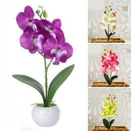 Decorative Flowers 1 Bundle Butterfly Orchid Mini Phalaenopsis Bouquet NO Pots For Christmas Wedding Wreaths Home DIY Artificial