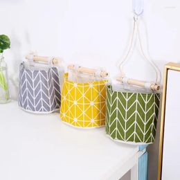 Storage Bags Desktop Box Foldable Bedroom Desk Toy Cosmetic Jewellery Basket Cotton Door Wall Closet Organiser Pocket