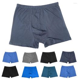 Underpants 1pc Random Colour 2024 Men High Waist Cotton Trunks Underwear Panties Boxer Shorts Plus Size
