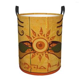 Laundry Bags Dirty Basket Egyptian And Hieroglyph Folding Clothing Storage Bucket Toy Home Waterproof Organiser