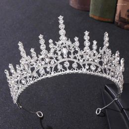 Hair Clips Luxury Rhinestone Crystal Tiaras And Crowns For Women Pageant Party Bridal Wedding Accessories Jewelry Diadem Tiara Gift