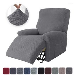 Chair Covers T Jacquard Recliner Sofa Cover Spandex Stretch Home Decor Single With Pocket Furniture Split Protector Slipcover