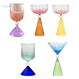 Wine Glasses Kitchen Glasswares Colorful Cocktail Cups Creative Cup Unique Flower Beverage Suitable For Any Setting C9GA