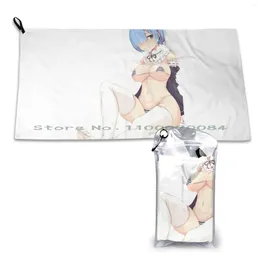 Towel Rem Re : Zero Kara Hajimeru Isekai Seikatsu Anime Girl Waifu Quick Dry Gym Sports Bath Portable Tg Touka Kirishima