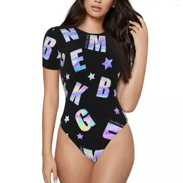 Women's Swimwear One Piece Swimsuits For Women Crew Neck Bathing Suit Girl's Short-Sleeved Gifts Birthday Holiday585669070