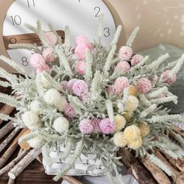 Decorative Flowers 1Bunch Artificial Dandelion With Grass Ball DIY Home Wedding Bridal Bouquet Garden Decoration Outdoor