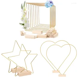 Party Decoration H7EA Iron Hoop Set For DIY Flower Rings With Wood Frames And Dream Catchers