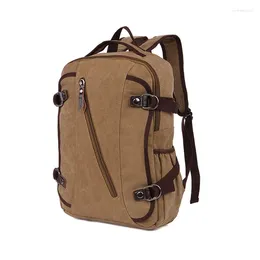Backpack Vintage Men Daily Canvas Backpacks Laptop Bag Backbags Mochilas Travel Shoulder Unisex Classic Water Resistant Rucksacks