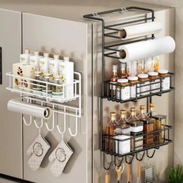 Kitchen Storage Side Fridge Refrigerator Shelf Shelves Space Magnetic For Saving Rack Of Spice