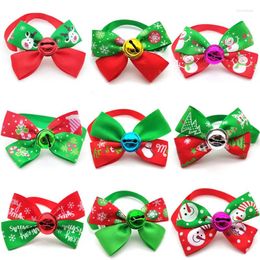 Dog Apparel 30/50 Pcs Puppy Accessories For Christmas Party Pet Product With Bell Cute Bow Ties Necktie Grooming Supplies
