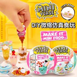 Miniverse Make It Mini Food Series Blind Box Mga Surprise Ball Children Handmade Toy Plastic Fashion Diy Guess Balls Ornament 240506