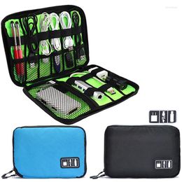 Storage Bags Cable Organizer Bag System Kit Case USB Data Earphone Wire Pen Power Bank SD Card Digital Gadget Device Travel