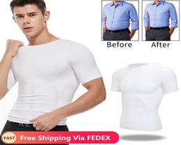 Mens Slimming Body Shaper Belly Control Shapewear Man Shapers Modelling Underwear Waist Trainer Corrective Posture Vest Corset6883623