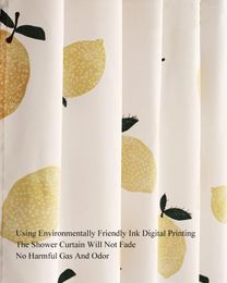 Shower Curtains Customizable Fresh Pears Curtain Bathroom Partition Waterproof And Mildew Proof Thick Fabric Home Accessories